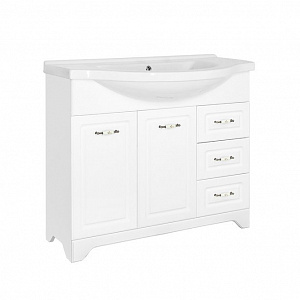 Тумба с раковиной Style Line Олеандр-2 100 Люкс белая