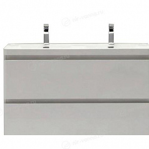 Тумба с раковиной BelBagno Stile Moderno Energia-N 120 Bianco Lucido подвесная с двумя чашами