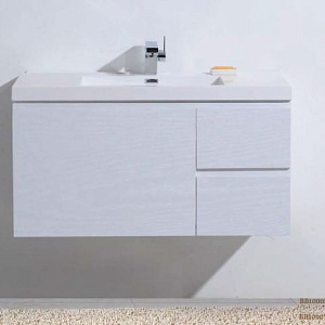 Тумба с раковиной BelBagno Stile Moderno Luce 100 Bianco Laccato Lucido