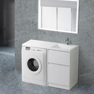 Тумба с раковиной BelBagno Stile Moderno Kraft LVD 58/120 R под стиральную машину Bianco Opaco