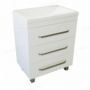 Тумба с раковиной Эстет Monaсo 70 напольная белая/на выбор