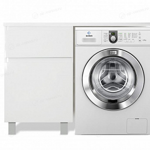 Тумба с раковиной Эстет Dallas Luxe 115 белая/на выбор L под стиральную машину 2 ящика напольная