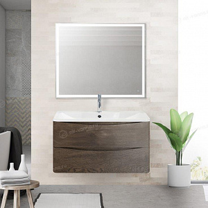 Тумба с раковиной BelBagno Stile Moderno Acqua 100 Rovere Nature Grigio