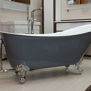 Акриловая ванна Fra Grande Кондор 161,5*68,5 (хром, бело-серая)