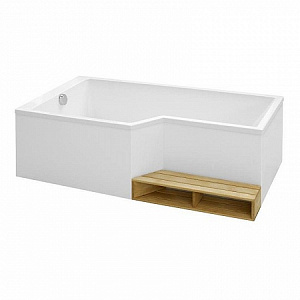 Ванна акриловая 160х90/70 см Jacob Delafon Bain Douche NEO E6D000L-00, левая