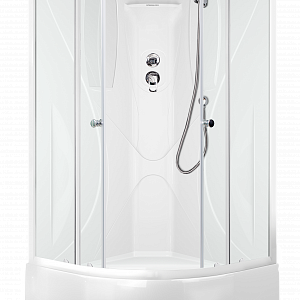 Душевая кабина  Domani-Spa  Elegans 90 HIGH, стенка цельная из Санитарного акрила, размер 90*90*218см Матовая