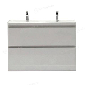 Тумба с раковиной BelBagno Stile Moderno Energia-N 120 Bianco Lucido напольная с двумя чашами