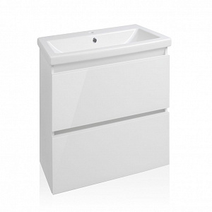 Тумба с раковиной Style Line Даймонд 70 Люкс Plus белая