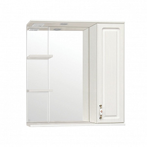 Зеркало-шкаф Style Line Олеандр-2 75/С Люкс рельеф пастель с Led-подсветкой
