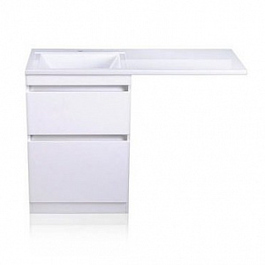 Тумба с раковиной Style Line Даллас 110 L Люкс Plus белая