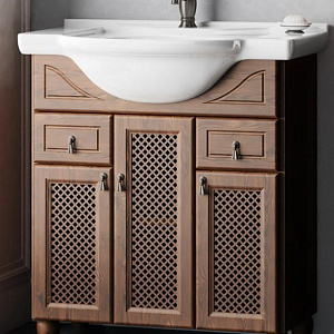 Тумба с раковиной Opadiris Тибет 70 антикварный орех (фасад решетка)