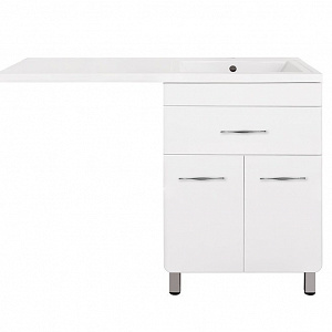Тумба с раковиной Style Line Валеро 120 R Люкс Plus белая