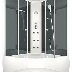 Душевая кабина DOMANI-Spa Vitality high,кнопочный блок управления, высокий поддон, черные стенки, размер 120*120*219см,