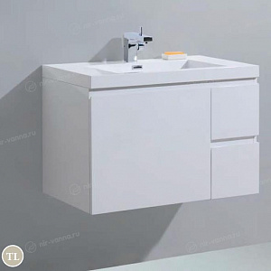 Тумба с раковиной BelBagno Stile Moderno Luce 80 Bianco Laccato Lucido