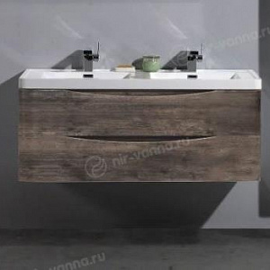 Тумба с раковиной BelBagno Stile Moderno Ancona-N 120 Rovere Moro подвесная с двумя чашами