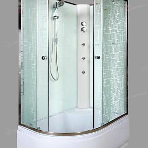Душевая кабина Deto ЕМ4512 N 120*80*208 R с гидромассажем без крыши
