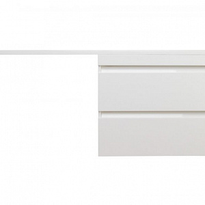 Тумба с раковиной Style Line Даллас 130 R Люкс Plus подвесная белая