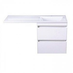 Тумба с раковиной Style Line Даллас 120 R Люкс Plus подвесная белая