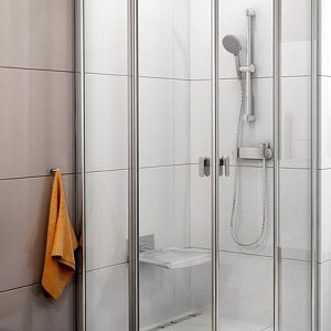 Душевой уголок Ravak Chrome CRV2-90 90*90*195 профиль блестящий, стекло транспарент без поддона