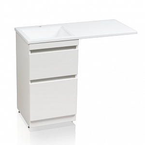 Тумба с раковиной Style Line Даллас 115 L Люкс Plus белая