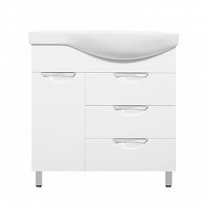 Тумба с раковиной Style Line Жасмин 82 L белая