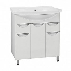 Тумба с раковиной Style Line Жасмин 80 белая