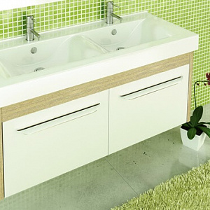 Тумба с раковиной Comforty Твикс 120 сосна лоредо