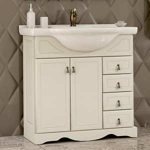 Тумба с раковиной Opadiris Клио 80 слоновая кость