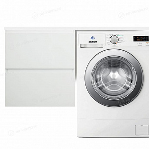 Тумба с раковиной Эстет Dallas Luxe 140 белая/на выбор L под стиральную машину 2 ящика подвесная