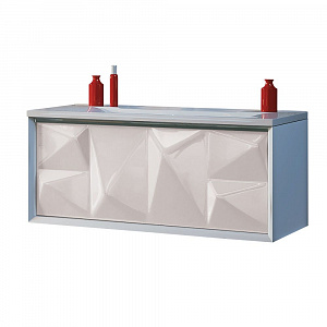 Тумба с раковиной MarkaOne Romb 90П с 1-м ящиком, white