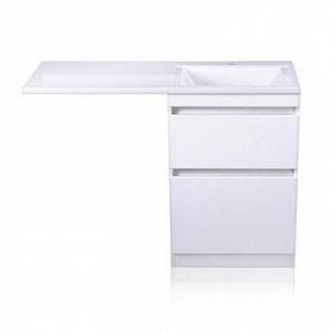 Тумба с раковиной Style Line Даллас 110 R Люкс Plus белая