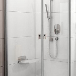 Душевой уголок Ravak Chrome CRV1-100 100*100*195 профиль блестящий, стекло транспарент без поддона