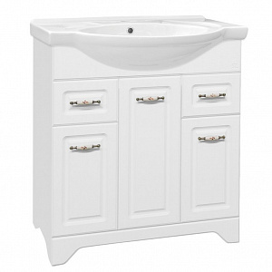 Тумба с раковиной Style Line Олеандр-2 75 Люкс белая