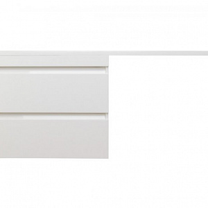 Тумба с раковиной Style Line Даллас 130 L Люкс Plus подвесная белая