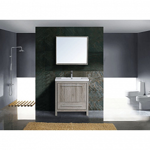 Комплект мебели для ванной Black&White 80 SK-080 дуб серебристый